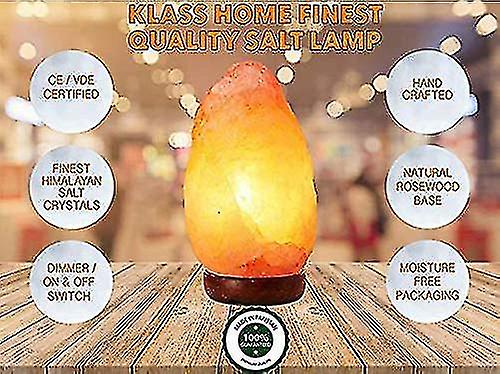 Salt Lamp Premium 100% Natural Himalayan Salt Lamp Hand Crafted Wooden Base Salt Lamps Himalayan