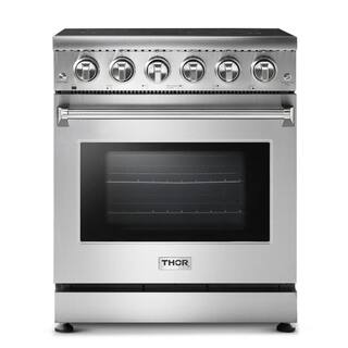 Thor Kitchen 30 in. 4.55 cu. ft. Single Oven Electric Range with Convection in Stainless Steel HRE3001