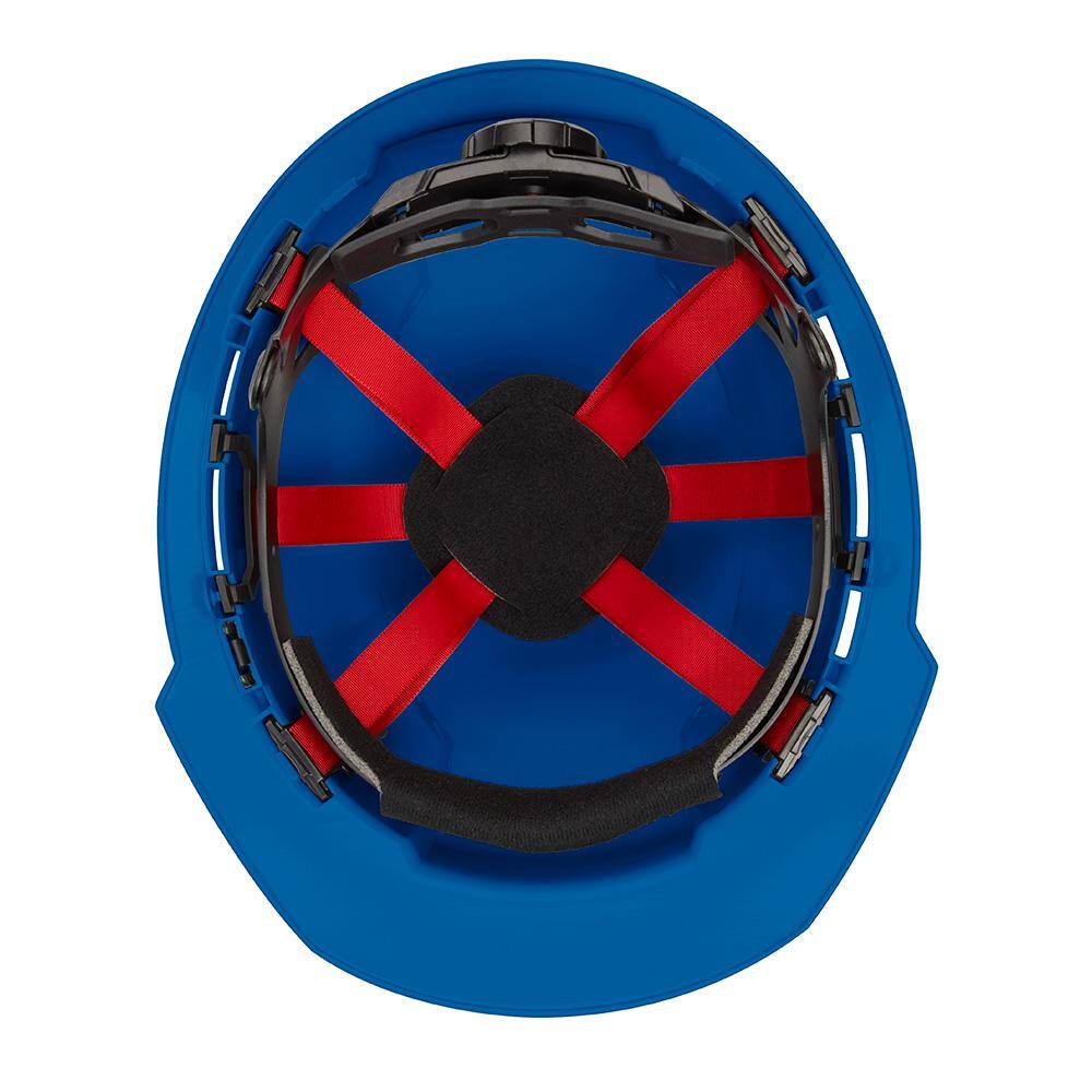 MW BOLT Blue Type 1 Class C Front Brim Vented Hard Hat with 6-Point Ratcheting Suspension 48-73-1224