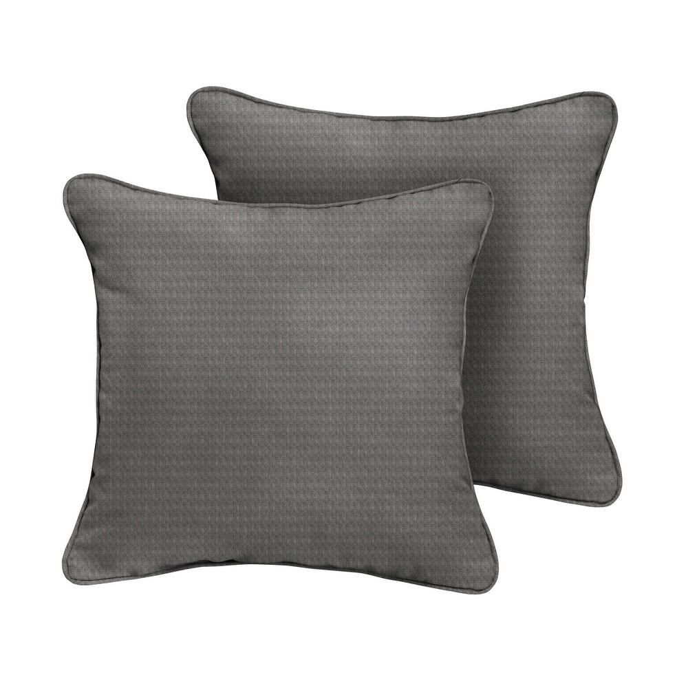 Humble + Haute Outdura Solid Indoor/Outdoor Corded Square Pillows (Set of 2)