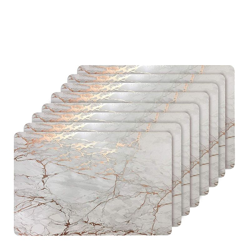 Dainty Home Marble Cork 12 x 18 Placemats Set Of 8