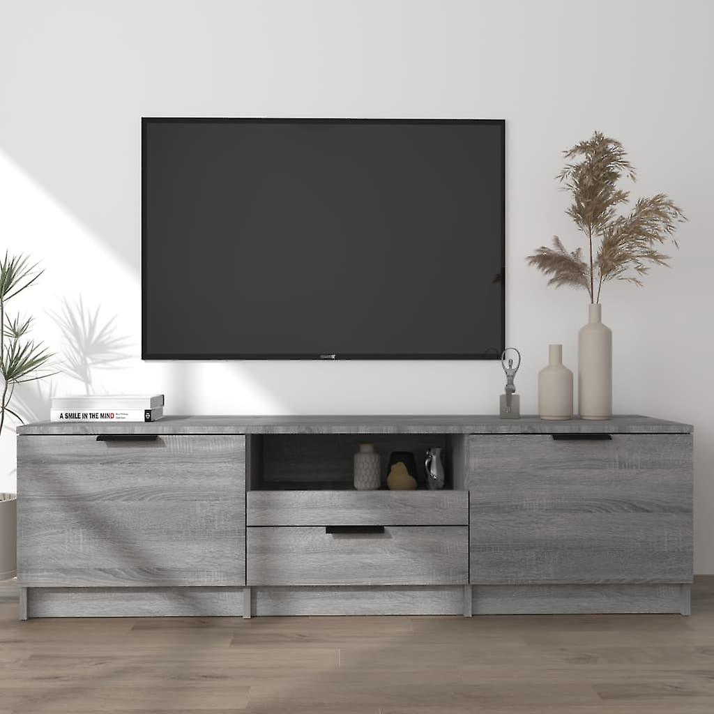 Tv Cabinet Grey Sonoma 140x35x40 Cm Engineered Wood