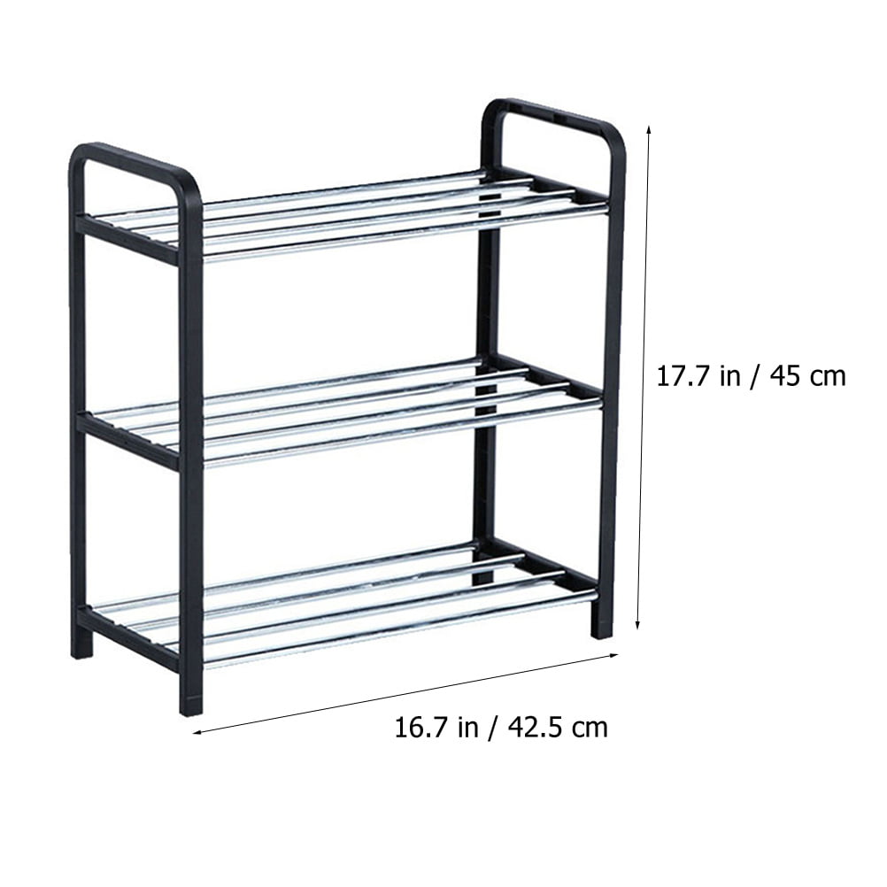 Hemoton Household Three-layer Shoe Storage Rack Durable 3-tier Shoe Rack Organizer