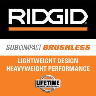 RIDGID 18V SubCompact Brushless Cordless 12 in. DrillDriver (Tool Only) R87012B