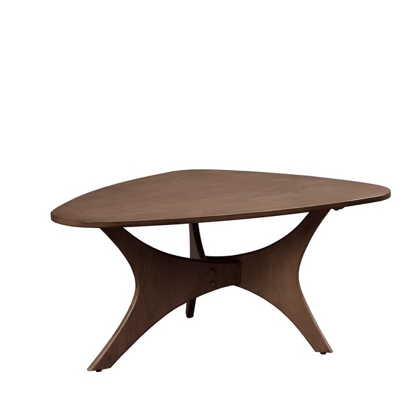 Carson Carrington Telsiai Triangular Wood Coffee Table