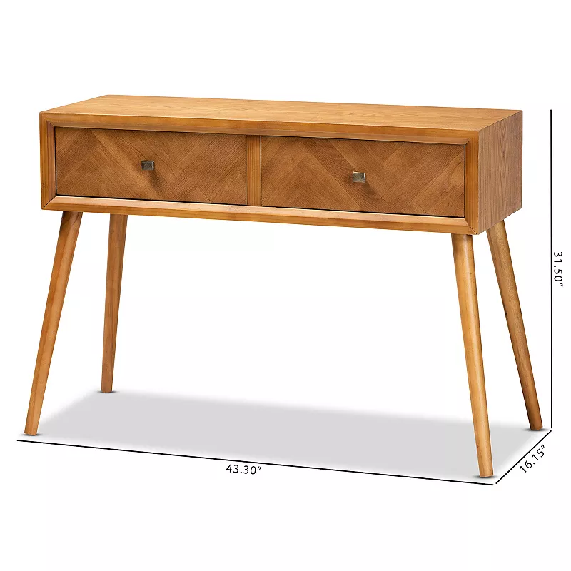 Baxton Studio Mae Brown Console Table