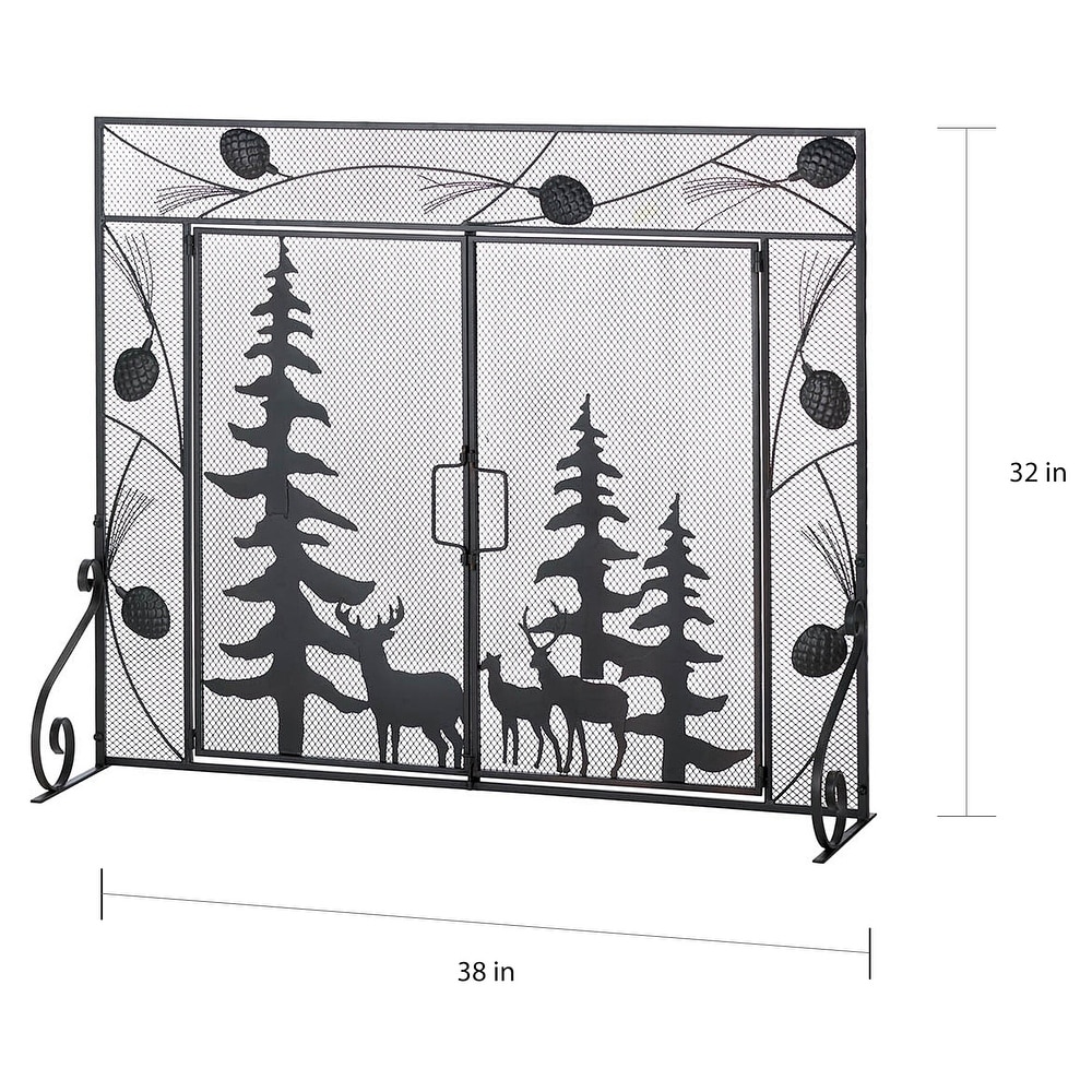 Pine Cones Woodland Fireplace Screen