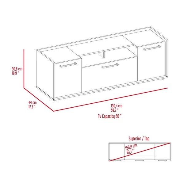 TUHOME Lyon TV Stand for TVs up to 55