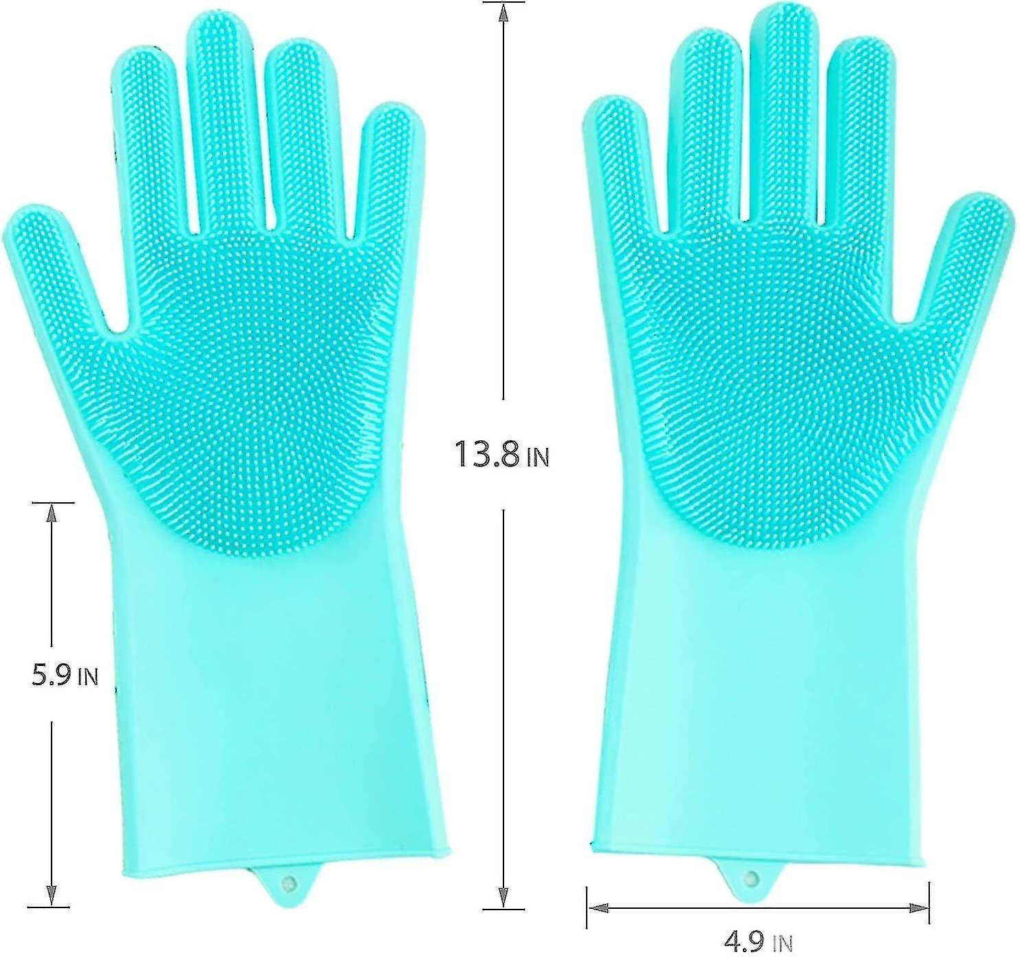 Dish Gloves， Cleaning Silicone Dishwashing Gloves， Silicone Gloves， Magic Gloves， Rubber Glove For H