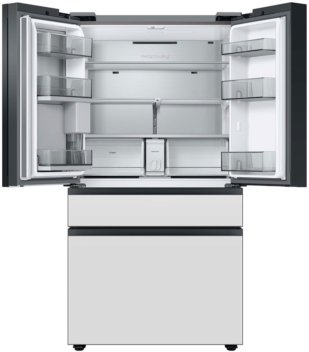  ADA 23 Cu. Ft. Custom Panel BESPOKE Counter Depth 4-Door French Door Refrigerator With Beverage Center