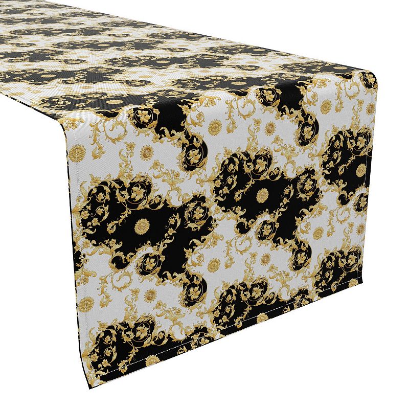 Table Runner， 100% Cotton， 16x108， Floral 168