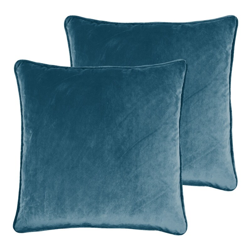 Sherry Kline Glendon Velvet Corded Edge pillow  zippered with Polyester Insert (Set of 2) 20\