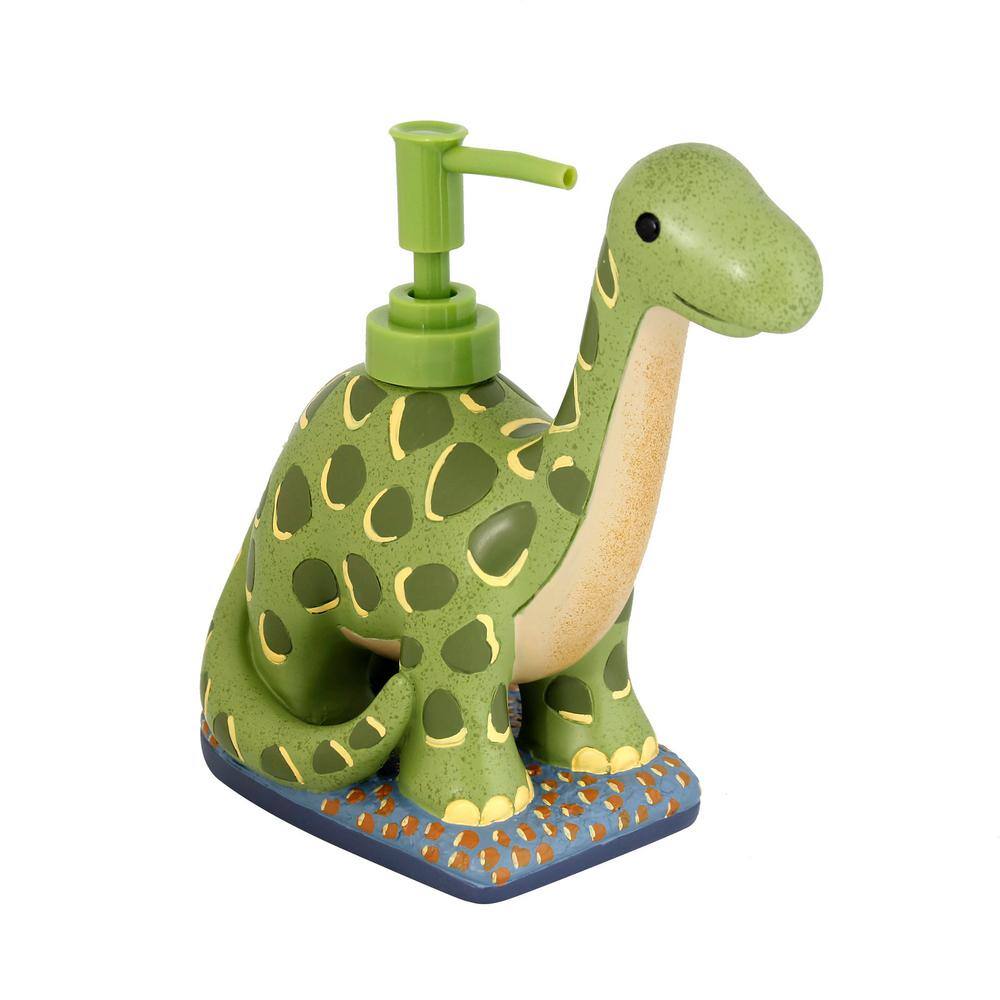 MODONA Dinosaur 4-Piece Kids Bathroom Accessories Set in BlueGreen and Brown BS-DS-A