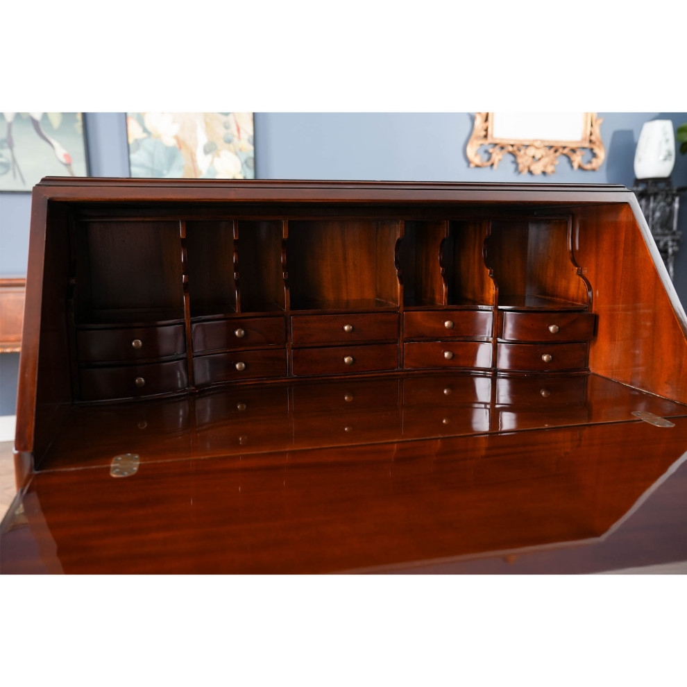 Mahogany Bookcase Secretary Desk   Victorian   Bookcases   by Niagara Furniture  Houzz