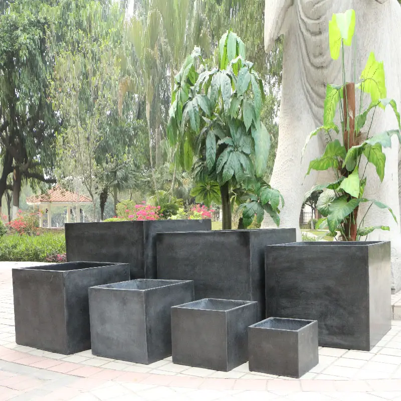 Plants Pots Decorative Pots for Flowers Garden Plants Beautiful Indoor Square Modern TT Shopping Mall Plant Pot Seating 30 Pcs