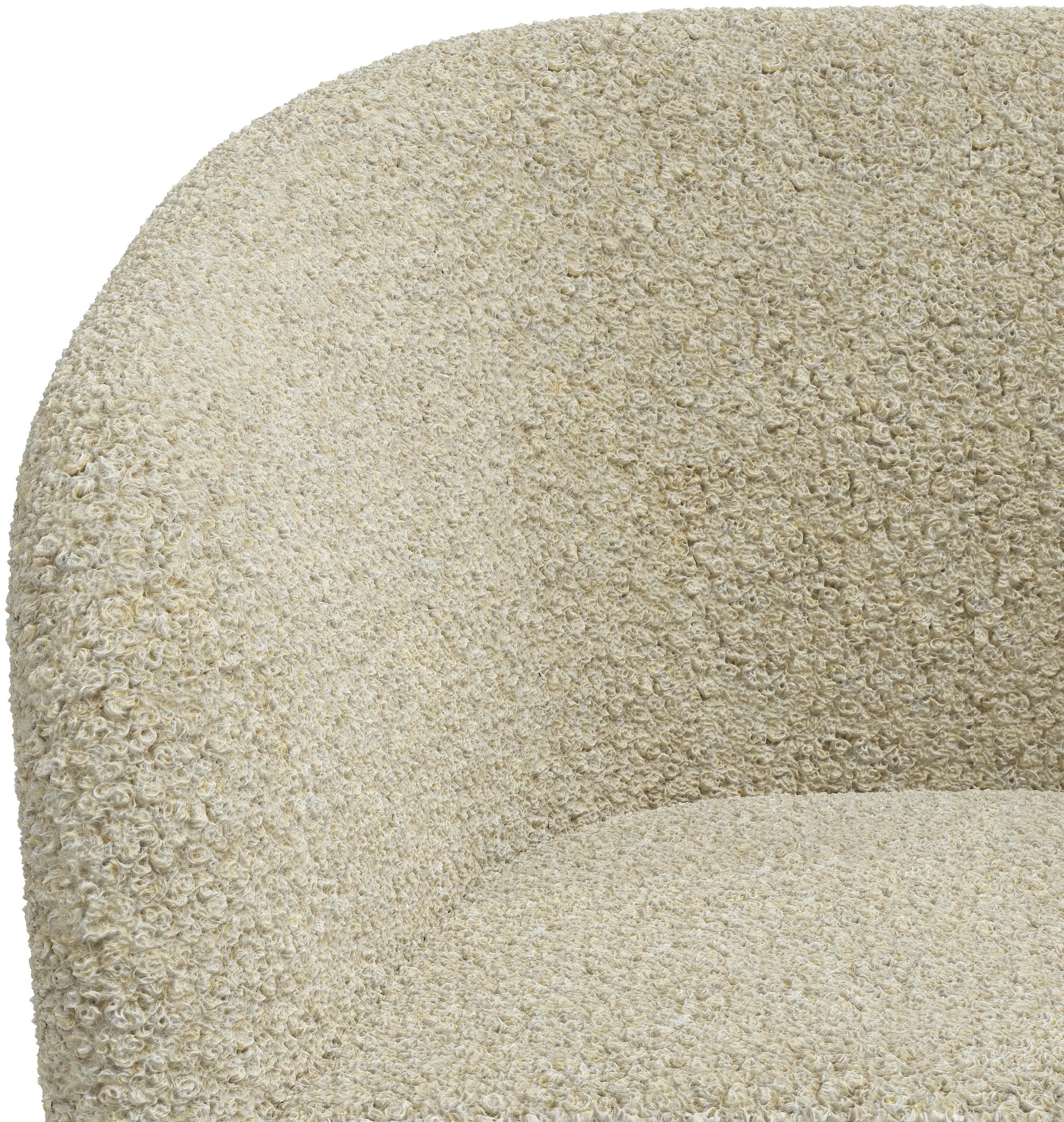 Becca Boucl Beige Swivel Chair - Skyline Furniture