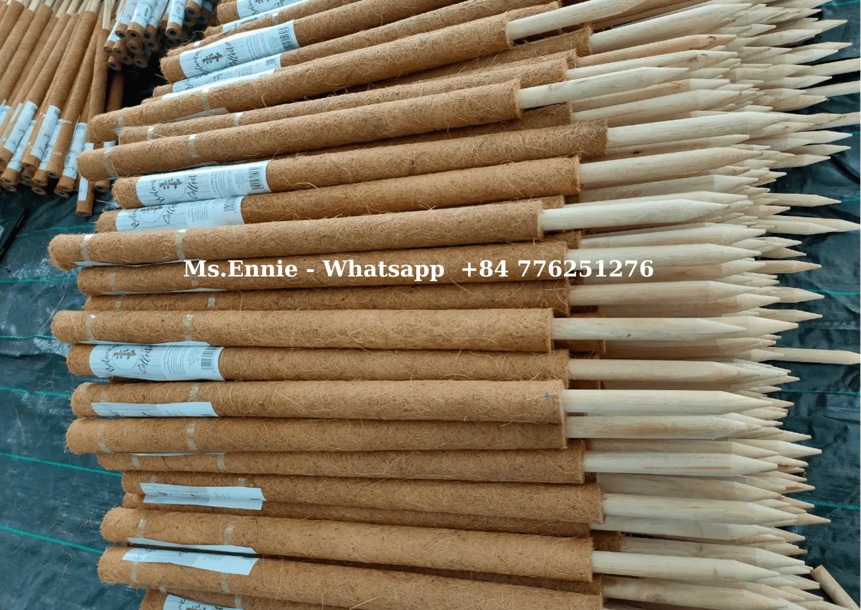 Wholesale Supply Eco friendly 16 inch moss stick totem pole coco coir indoor/Coco coir moss pole from Eco2go Vietnam