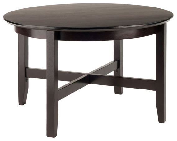 Toby Round Coffee Table  Espresso   Transitional   Coffee Tables   by Homesquare  Houzz