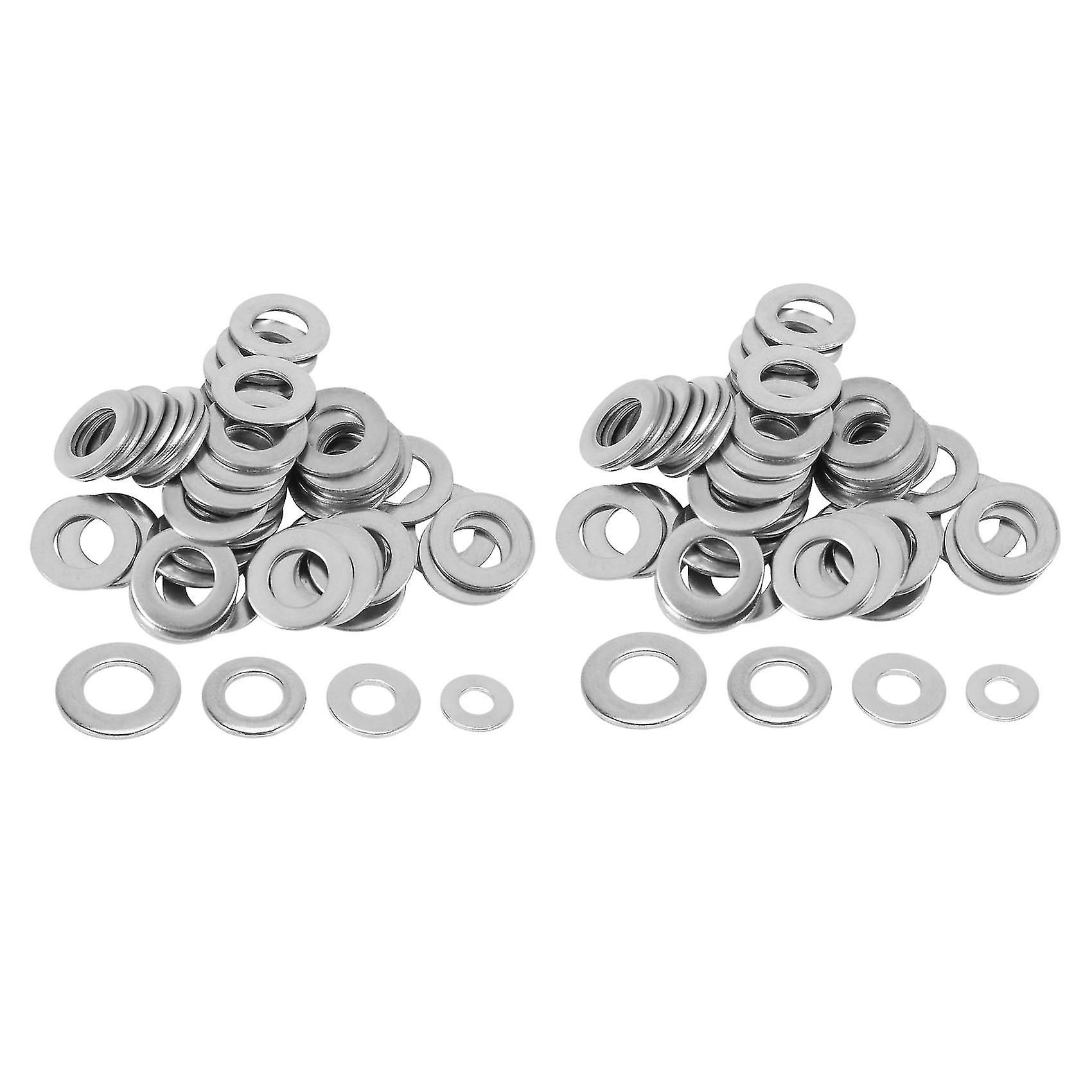 Metric Washer Mixed (400 Pack) M3 M4 M5 andamp; M6 Form A Thick Flat Washers Stainless Steel