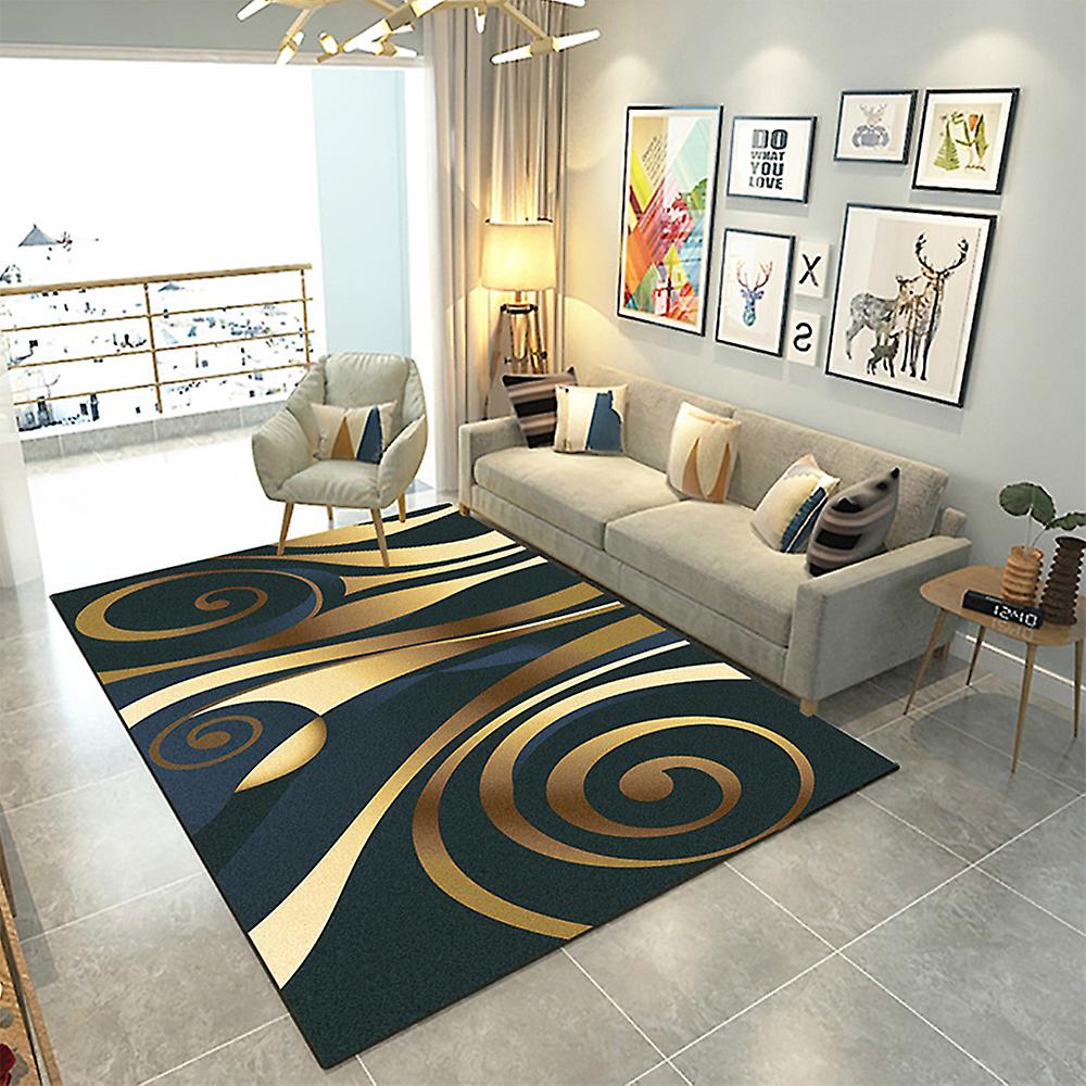 Born Pretty Modern Minimalist Style Living Room Carpet Home Geometric Floor Crystal Velvet Printing Floor Mat Bedroom Bedside Carpet