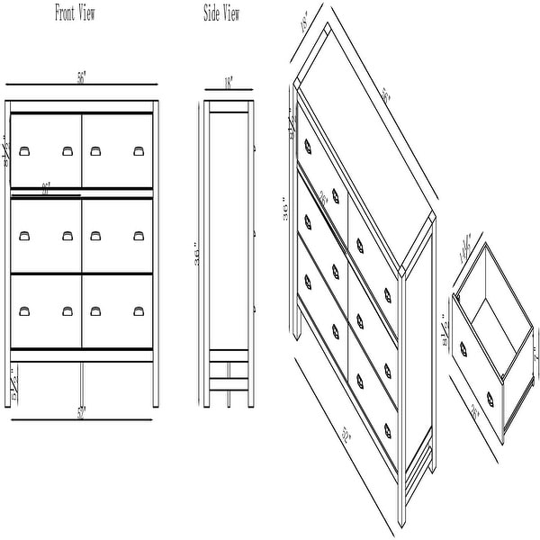 Arden 4-Piece Bedroom Set with King Bed， 2-Drawer Nightstand with Open Shelf， 5-Drawer Chest， 6-Drawer Dresser - - 35679096