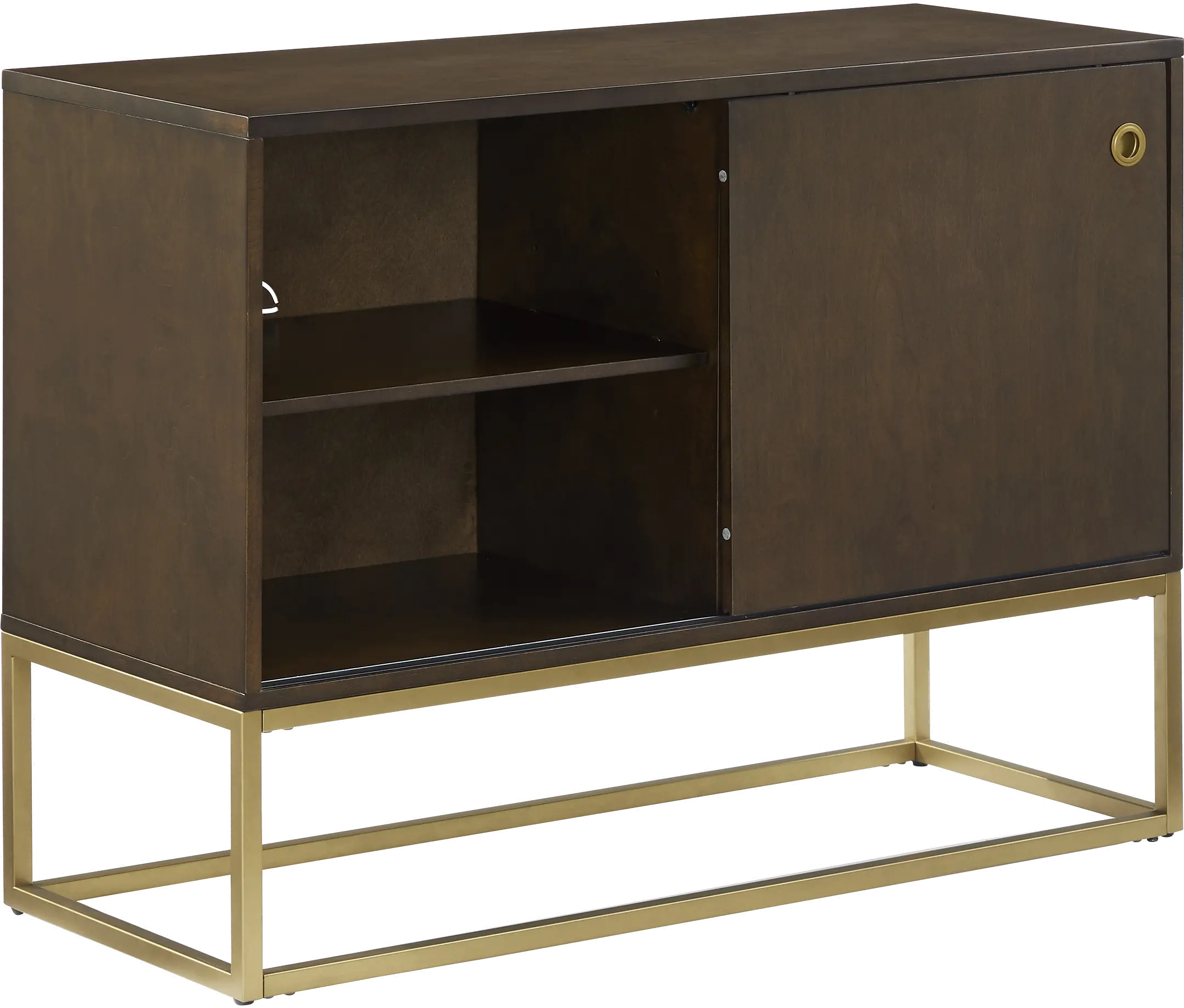 Byron Media Console with Gold Base