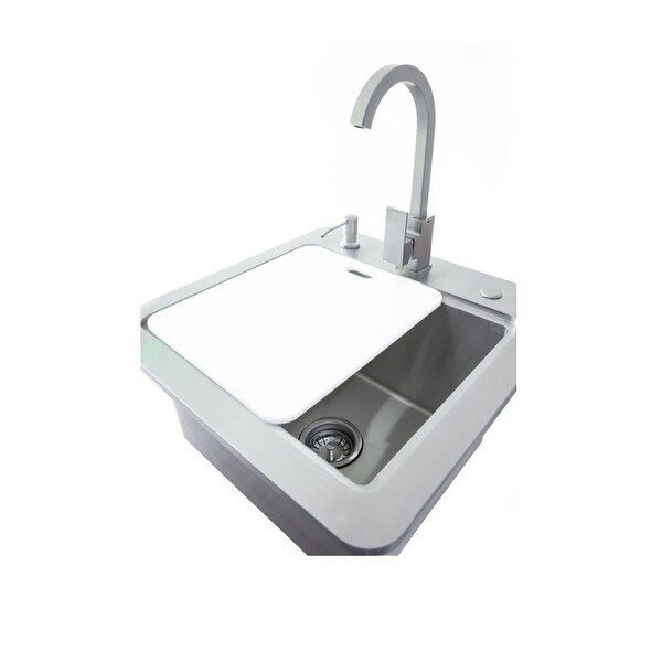 21 In Sink with Faucet - Drain and Soap Dispenser