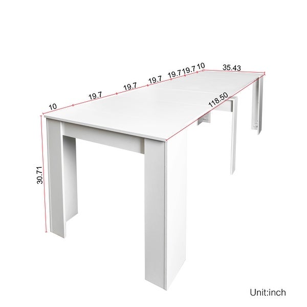 2 in 1 Multifunctional Extendable Console Table for Small Space