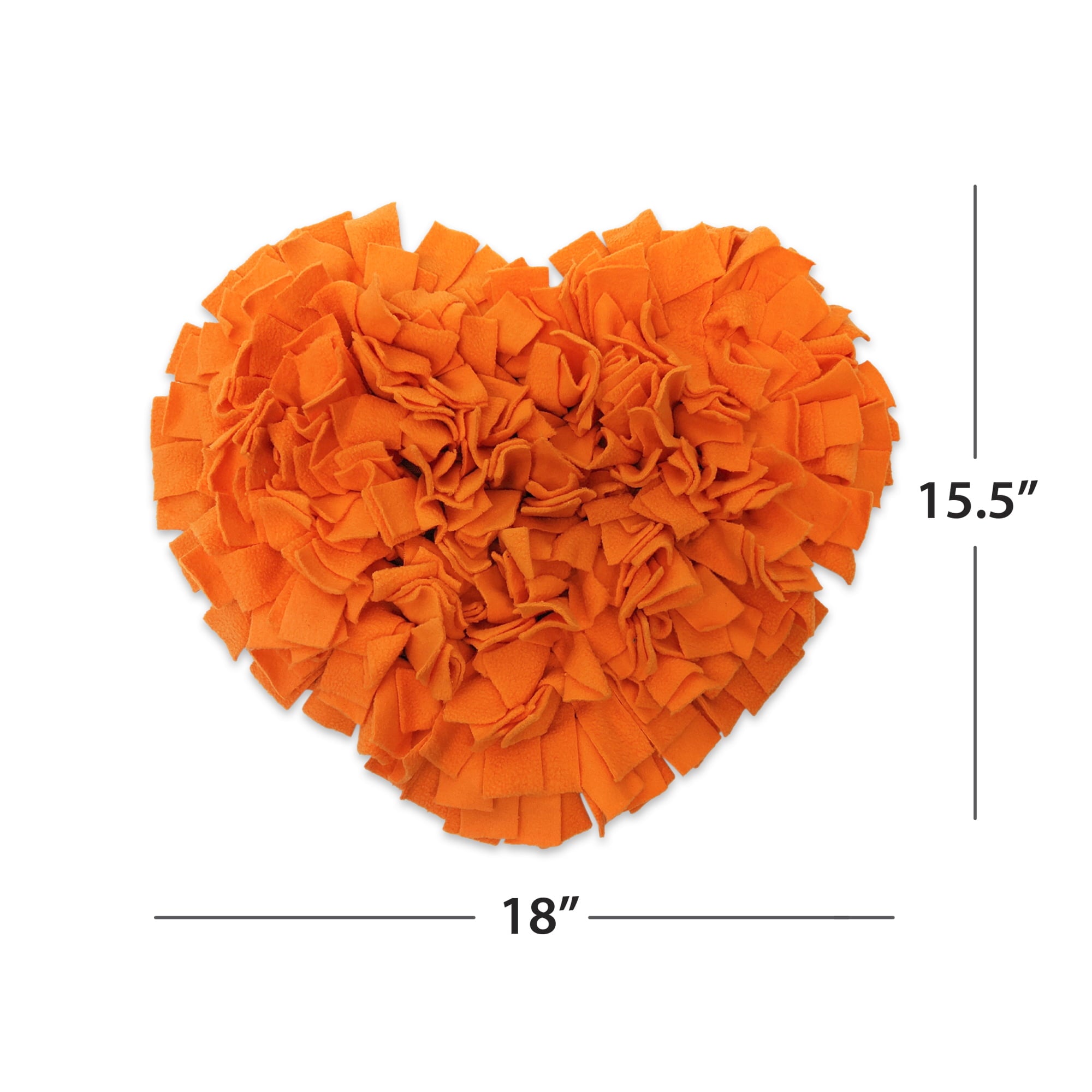 Best Friends Animal Society Snuffle Mat for Dogs， Heart Shape， Orange