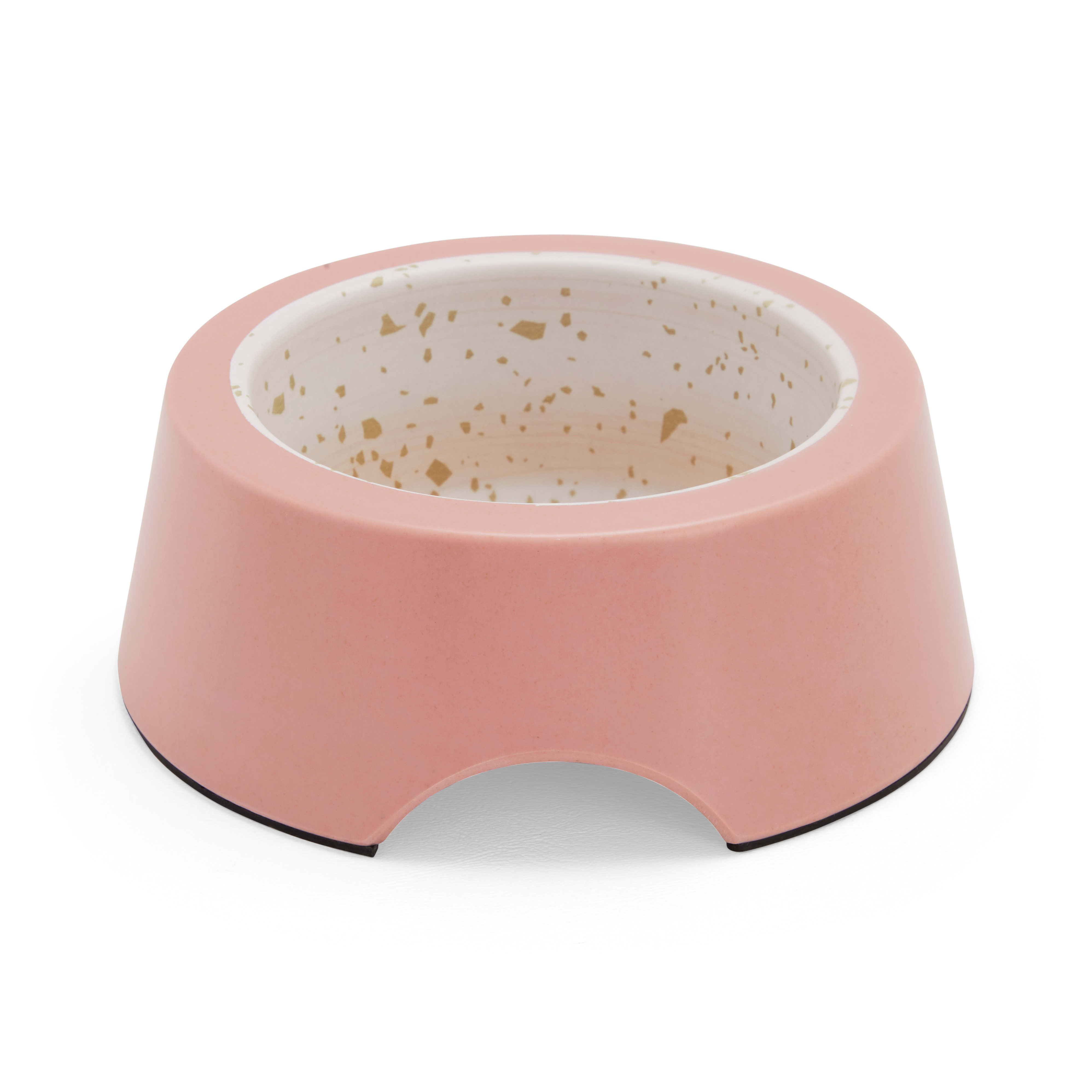 EVERYYAY Dining In Mauve amp; Bamboo Dog Bowl， 1.75 Cups