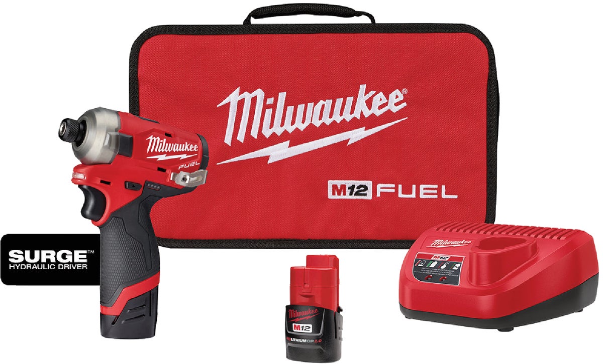 MW M12 FUEL SURGE Lithium-Ion Brushless Cordless Impact Driver Kit 1 4 In. Hex