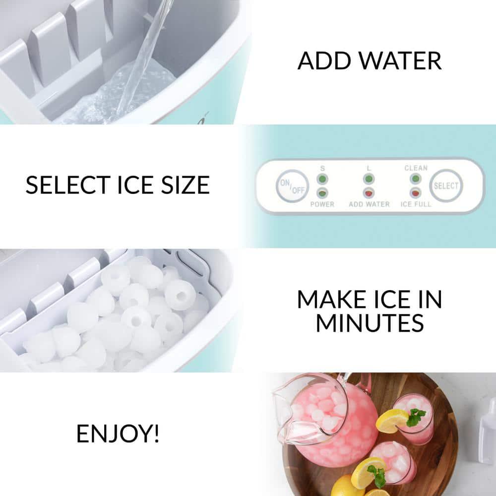 IGLOO 26 lbs Portable Ice Maker with Handle in Aqua