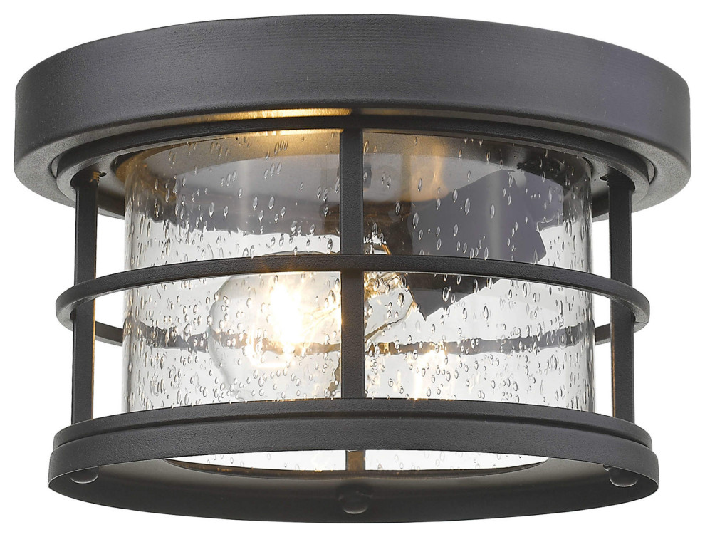 Bellevue ZCF14780 Addie 10 quotW Outdoor Flush Mount Drum Ceiling   Transitional   Outdoor Flush mount Ceiling Lighting   by Buildcom  Houzz