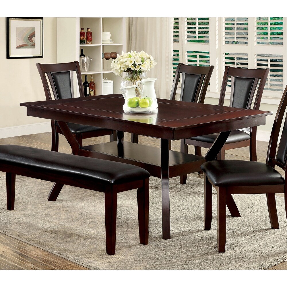 Copper Grove Schmidt Dark Cherry 64 inch Wood Dining Table with Shelf