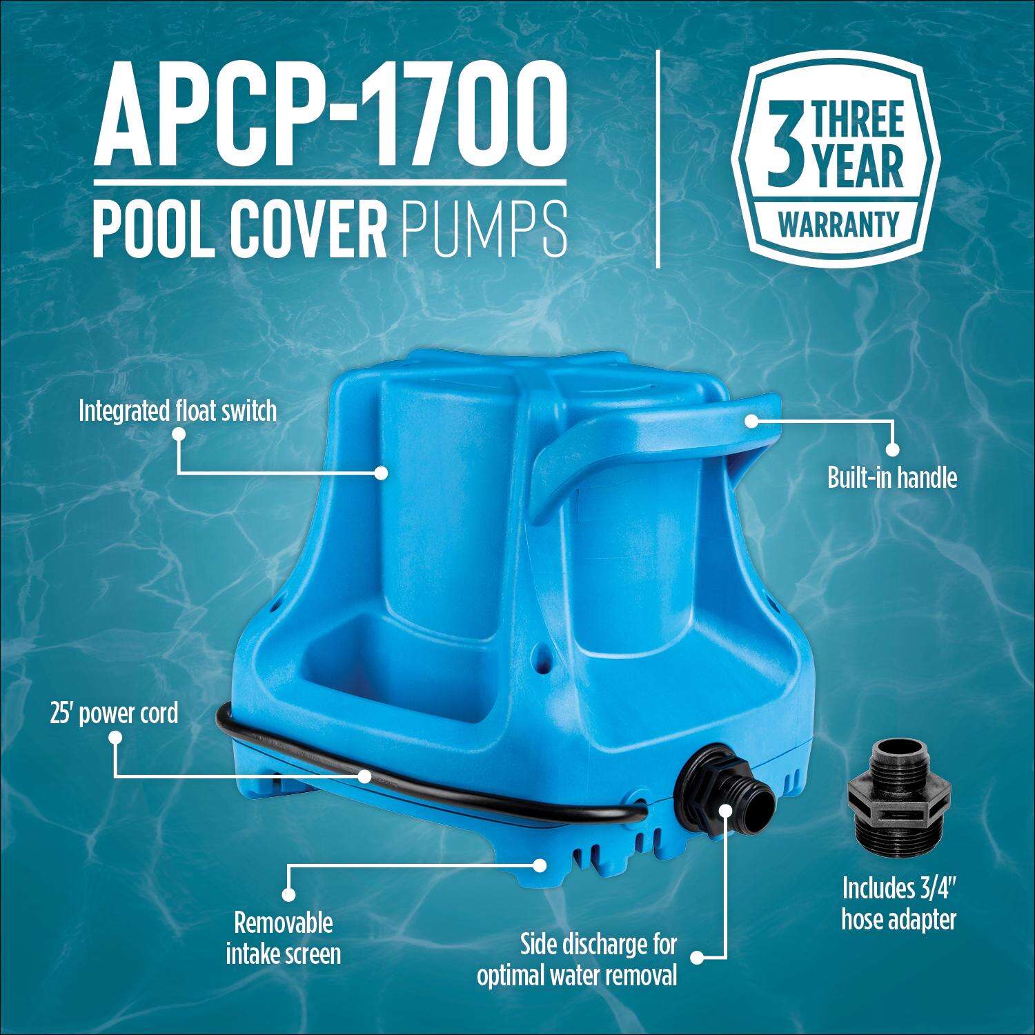 Little Giant Pool Pump 9.5 in. H X 12 in. W X 12 in. L