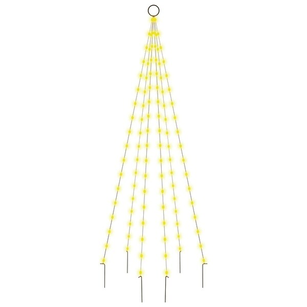 vidaXL Christmas Tree Decoration Xmas Tree Lights on Flagpole Warm White LEDs