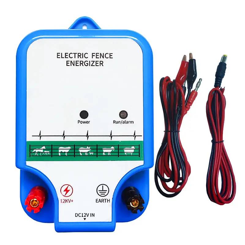 Electric Fence Energizer Can Use 12V Solar Powered Cattle  Horse  Sheep  Pig And Bear Fence Energizer