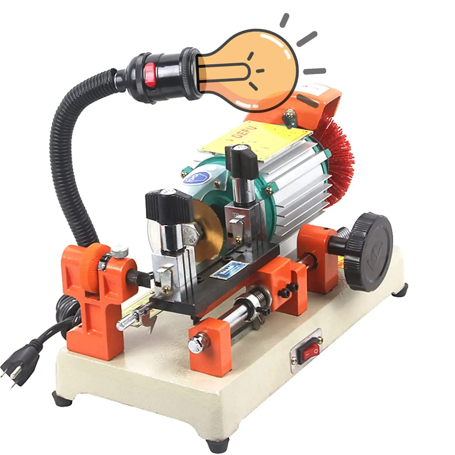 Slsy 110V Key Duplicating Cutting Machine， for 5 Types Models， Hand-Driven/ Automatic Duplicator Copy Machine Cutter Cutting Machine， 120W
