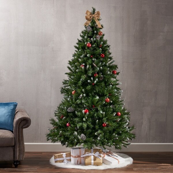 7foot Hinged Frosted Spruce Christmas Tree by Christopher Knight Home