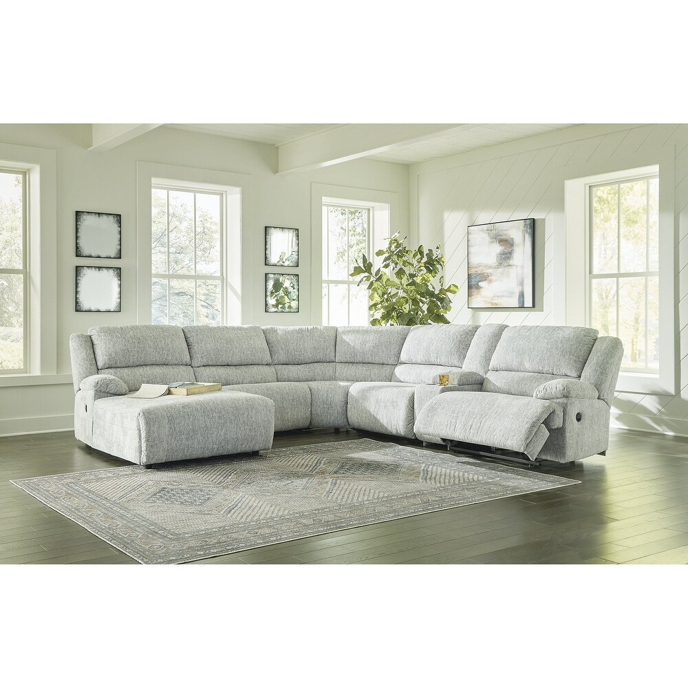 Signature Design by Ashley McClelland Gray 6 Piece Reclining Sectional with Chaise   165\