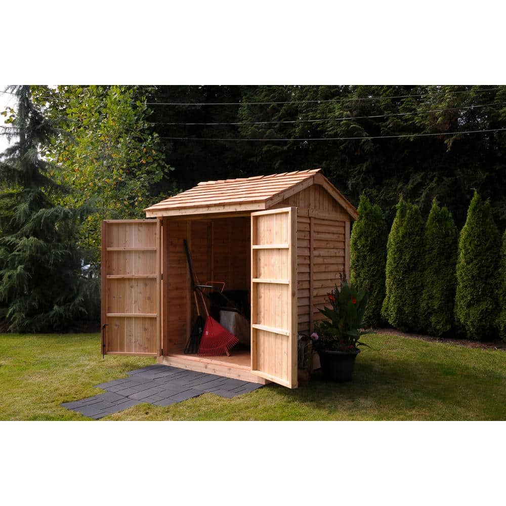 Outdoor Living Today 6 ft. x 6 ft. Western Red Cedar Maximizer Storage Shed MAX66