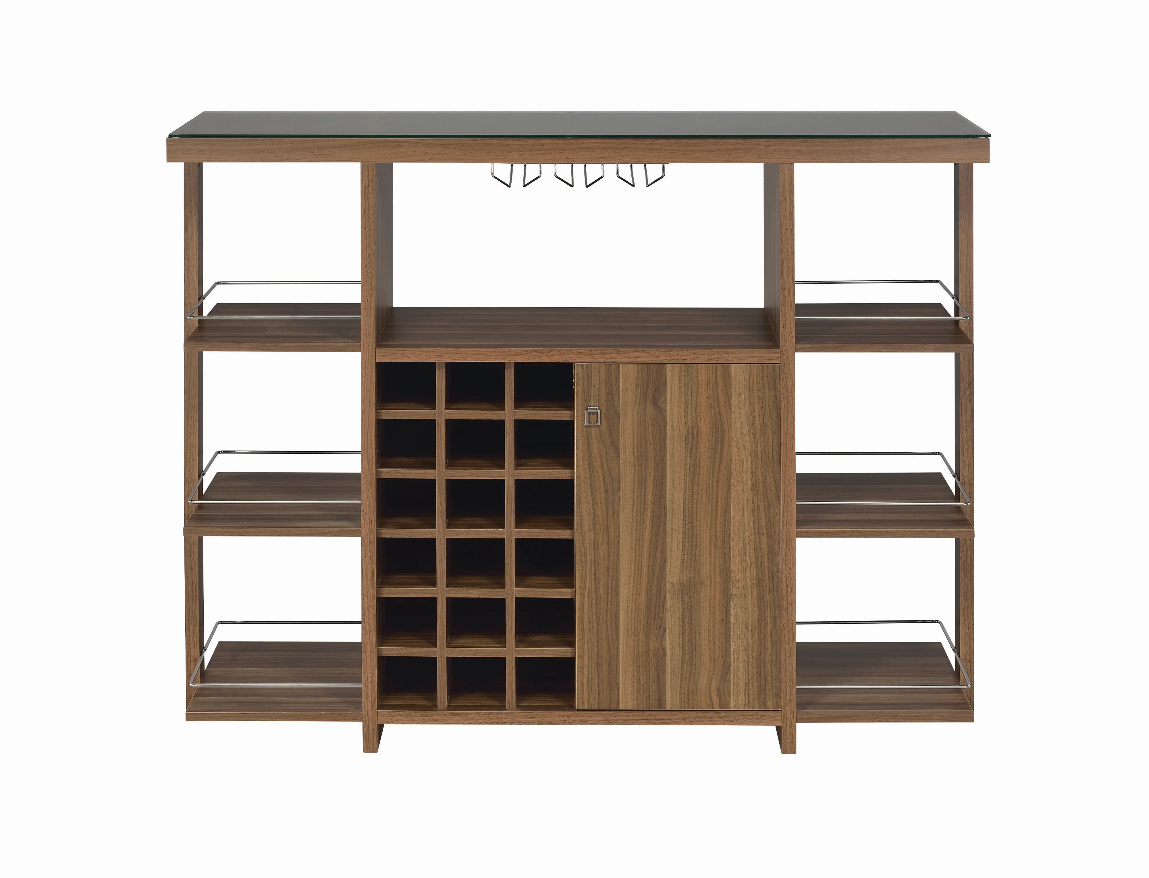 Walnut Transitional Bar Unit - Ambros Collection