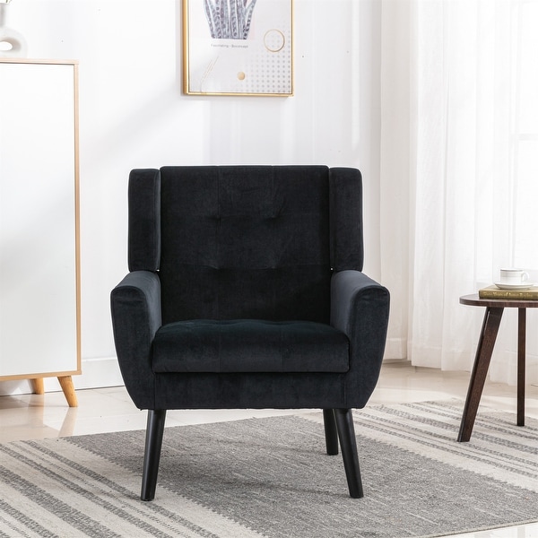 Modern Soft Velvet Material Ergonomics Accent Chair Living Room Chair