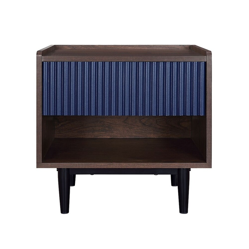 Manhattan Comfort Duane Modern Ribbed Nightstand