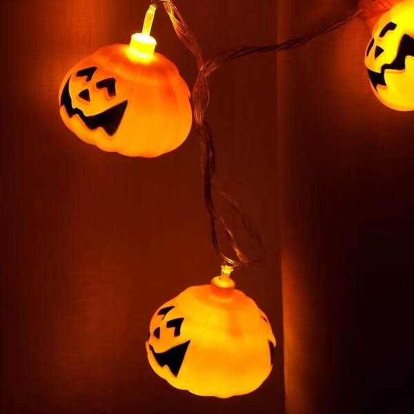 10LED Pumpkin String Fairy Lights for Halloween Party Decor Shopping - The Best Deals on String Lights | 40625583