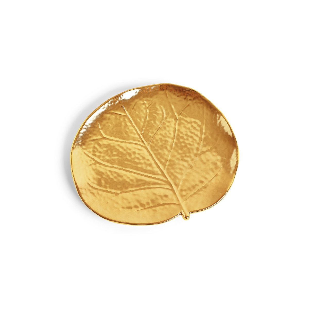 Botanical Leaf Gold Tidbit Plates Set