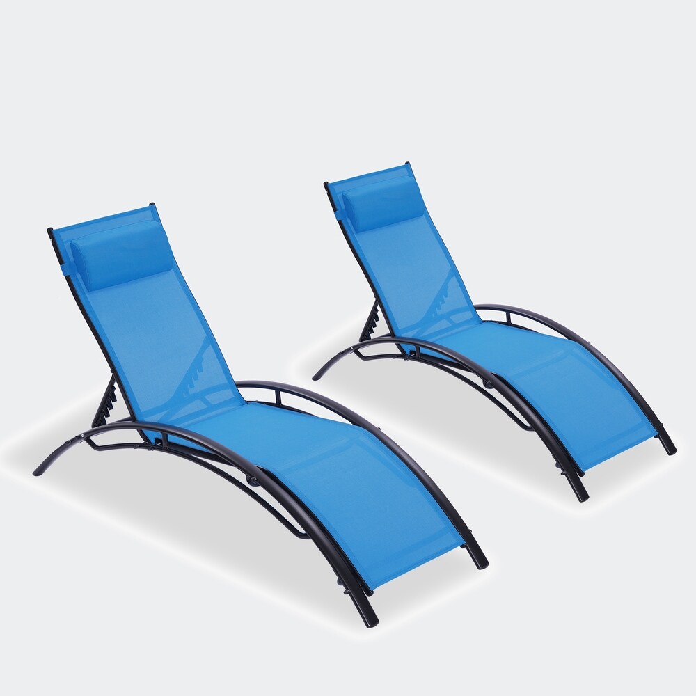 2 PCS Set Outdoor Lounge Chair