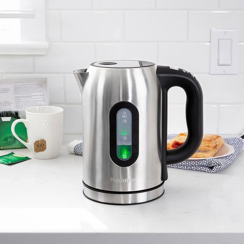 Kenmore 1.7L Cordless Electric Tea Kettle with 6 Temperature Pre-Sets