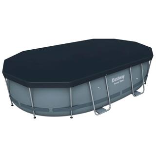 Bestway 16 ft. x 10 ft. Oval 42 in. Soft-Side Above Ground Swimming Pool Set 56655E-BW