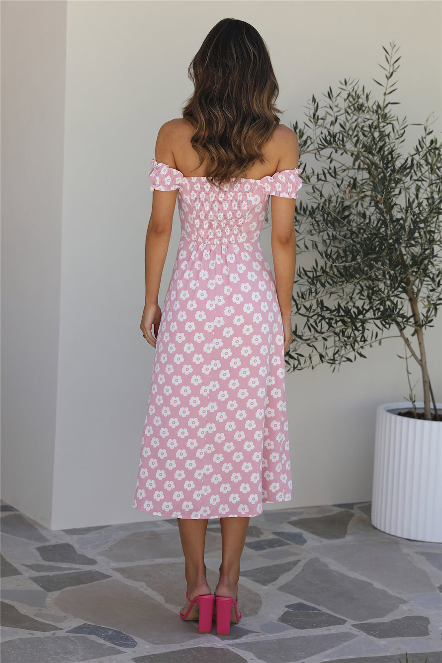 Embrace It All Midi Dress Pink